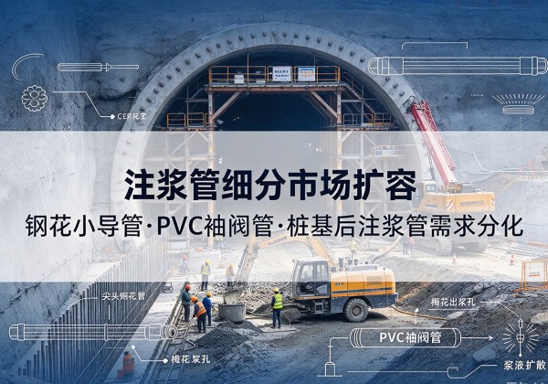 建华注浆管细分市场扩容，隧道钢花小导管、PVC 袖阀管、桩基后注浆管需求分化